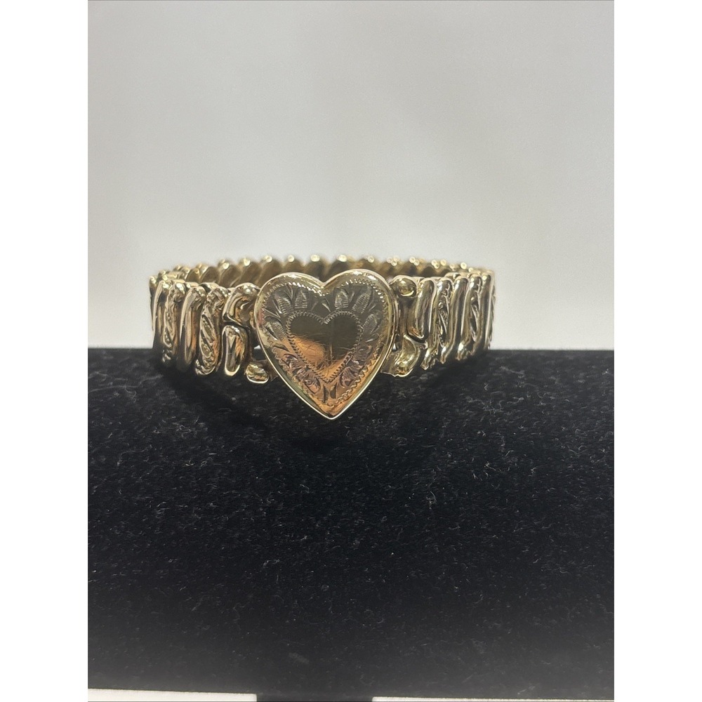 Vintage La Mode Gold Filled Expansion Sweetheart Bracelet 1940's WWII Era